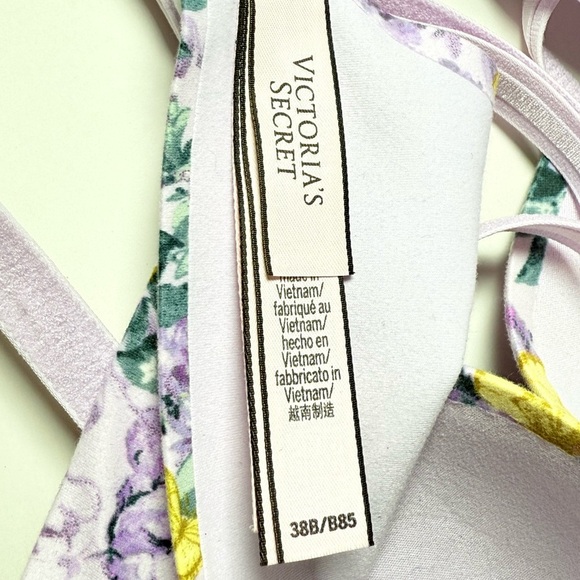 Victoria's Secret PUSH-UP FREEDOM CLOUD PURPLE FLORALS BUTTERFLY - Picture 7 of 8